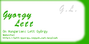 gyorgy lett business card